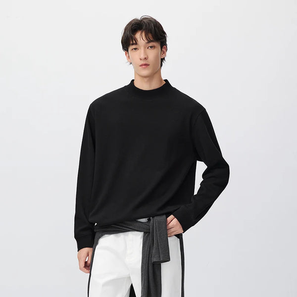 អាវយឺតប៉ាក់ Semir សម្រាប់បុរស ពណ៌រឹង ក សមល្មម ងាយស្រួលប្រើ រលុង 2026 រដូវរងាថ្មី សម្លៀកបំពាក់ប្រចាំថ្ងៃ ស្ទីលធម្មតាសម្រាប់ទីក្រុង ទូខោអាវប្រចាំថ្ងៃ
