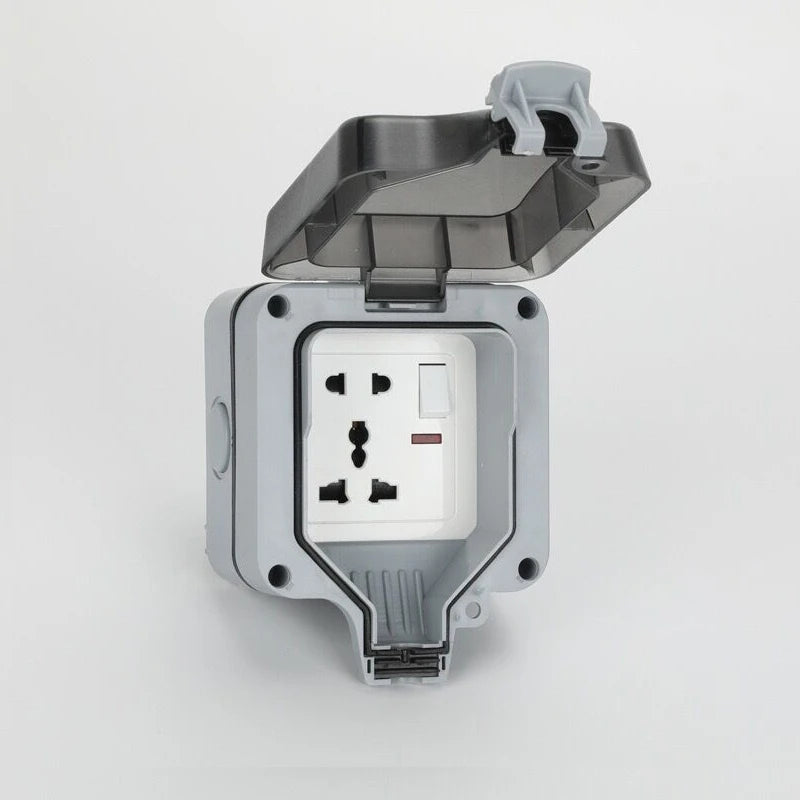 IP66 rainproof charging EU socket rainproof splashproof outdoor international universal power socket,South Africa 15A socket