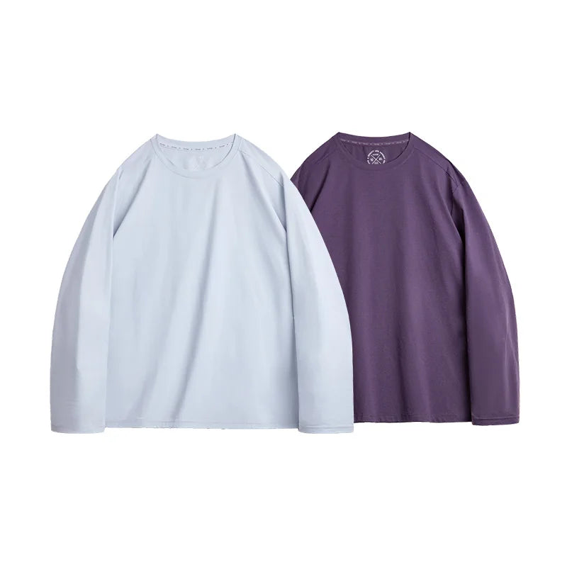 អាវយឺតដៃវែង Maden Casual 7A ប្រឆាំងបាក់តេរី ស្ងួតរហ័ស សម្រាប់បុរស រដូវផ្ការីក ត្រជាក់ ស្រួល មានខ្យល់ចេញចូល ក រាងមូល អាវយឺតស្រទាប់ៗ