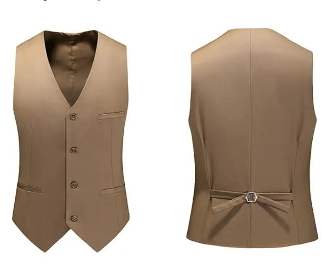Asian Size Men's Sleeveless Vest, Single-breasted V-neck Vests Jacket, 26 Colors Can Choose From Waistcoat.