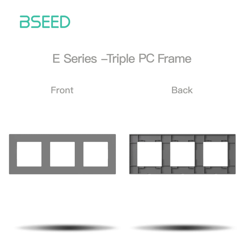 BSEED E Series WIFI Click Light Switch Part 1/2/3/4Gang 2Way Switch Function DIY Part EU Smart Socket Outlets Plastic Frame