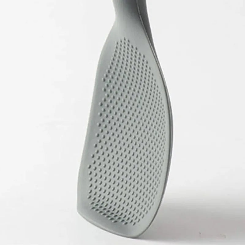 Vertical Silicone Rice Spoon with High Temperature Resistant Wooden Handle and Non-stick Rice Spoon Cute Kitchen Accessory
