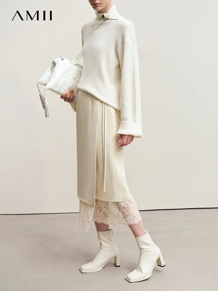 សំពត់ Amii Minimalism 2024 សម្រាប់ស្ត្រី រដូវស្លឹកឈើជ្រុះថ្មី ឆើតឆាយ សំពត់សម្រាប់ធ្វើដំណើរ សំពត់ខ្សែរចរ សំពត់នារីទាន់សម័យ 12443012
