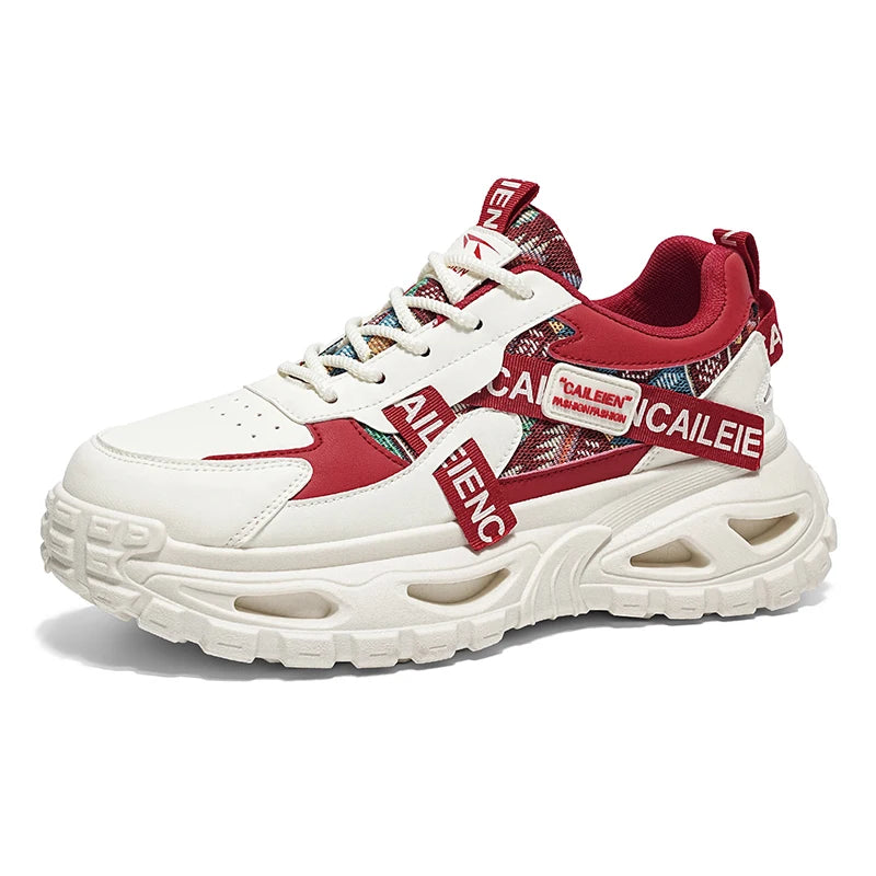 Chunky sneakers four seasons men's breathable light soft sole comfort outdoor running sports shoes fashion casual walking shoes