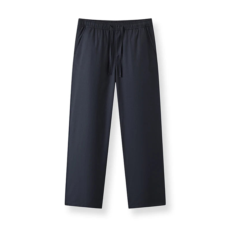 Semir Men Pants Cotton 2026 Linen Stretch Solid Loose Fit Straight Urban Casual Everyday Style Soft Comfortable Daily Wear