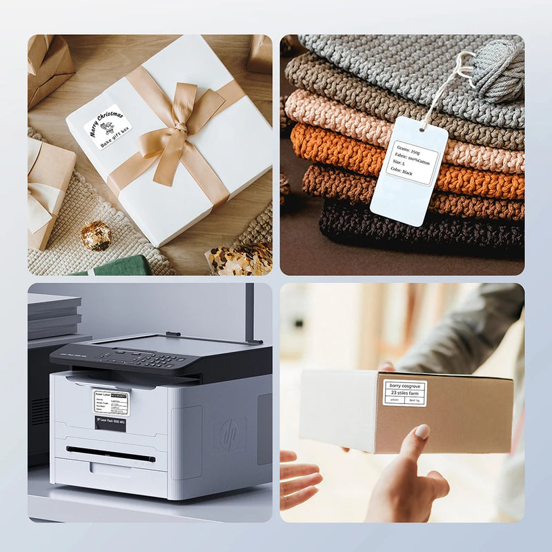 3 Rolls Niimbot Thermal Label Sticker for B1/B21/B3S/B31Barcode Sticker White/Color/Transparent Self-adhesive Paper 20-50mm