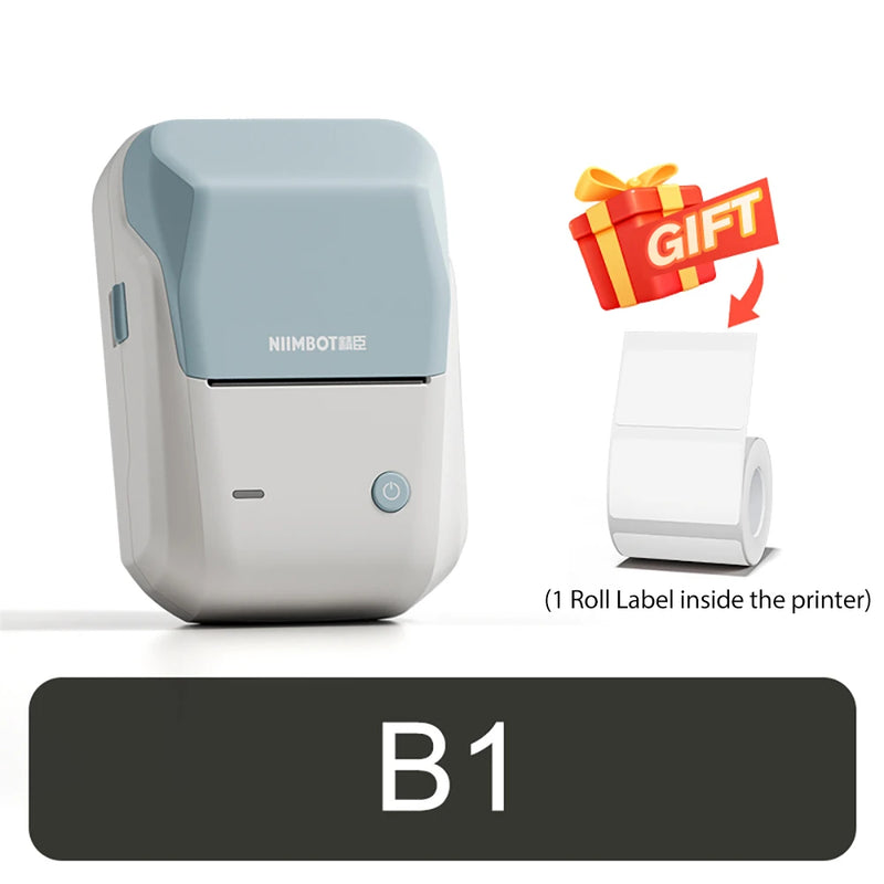 Niimbot B1 Thermal Printer Self-adhesive Food Stickers Bluetooth Label Maker Pocket Name Pirce Bacode Bussiness Labeling Machine