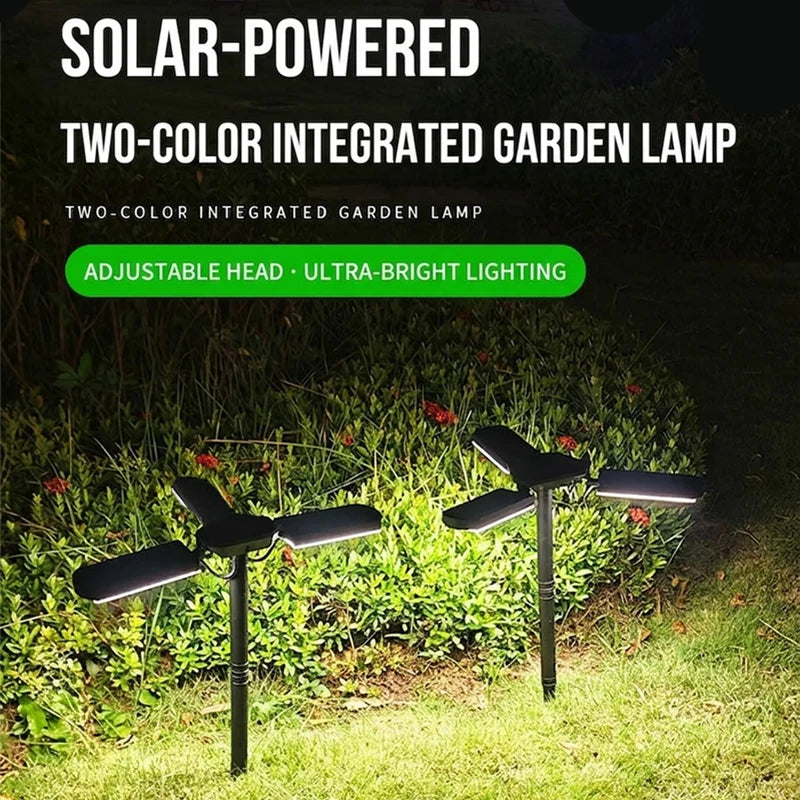 ភ្លើងសូឡា LED ចំនួន 120 អំពូល ភ្លើងសួនច្បារសូឡាក្រៅផ្ទះ ភ្លើងស្មៅ ភ្លើងសួនច្បារ ភ្លើងទឹកជំនន់សូឡាក្រៅផ្ទះសម្រាប់សួនច្បារ ទេសភាព រានហាល