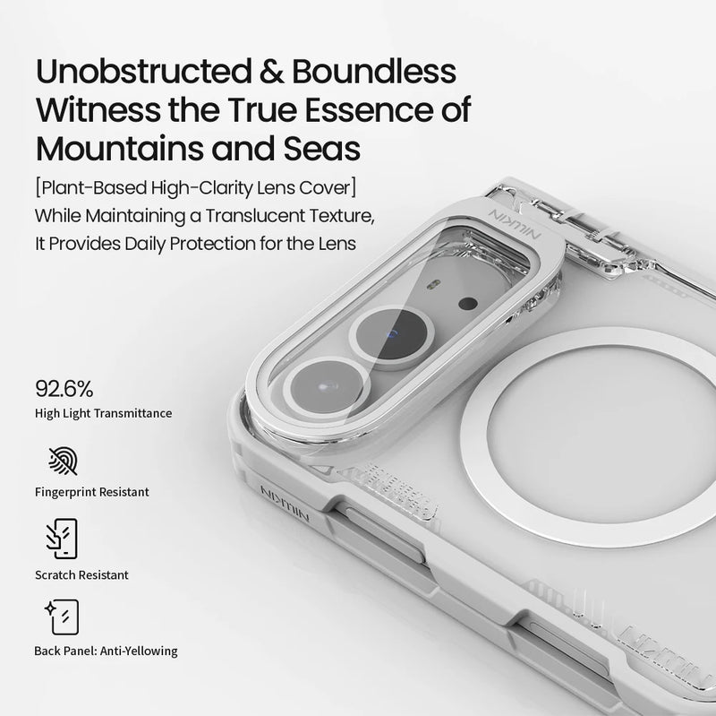 NILLKIN For iPhone Duo Magsafe Wide Case Iceblade Prop Fold With Camera Holder Shockproof Magnetic Back Cover for iPhone Duo