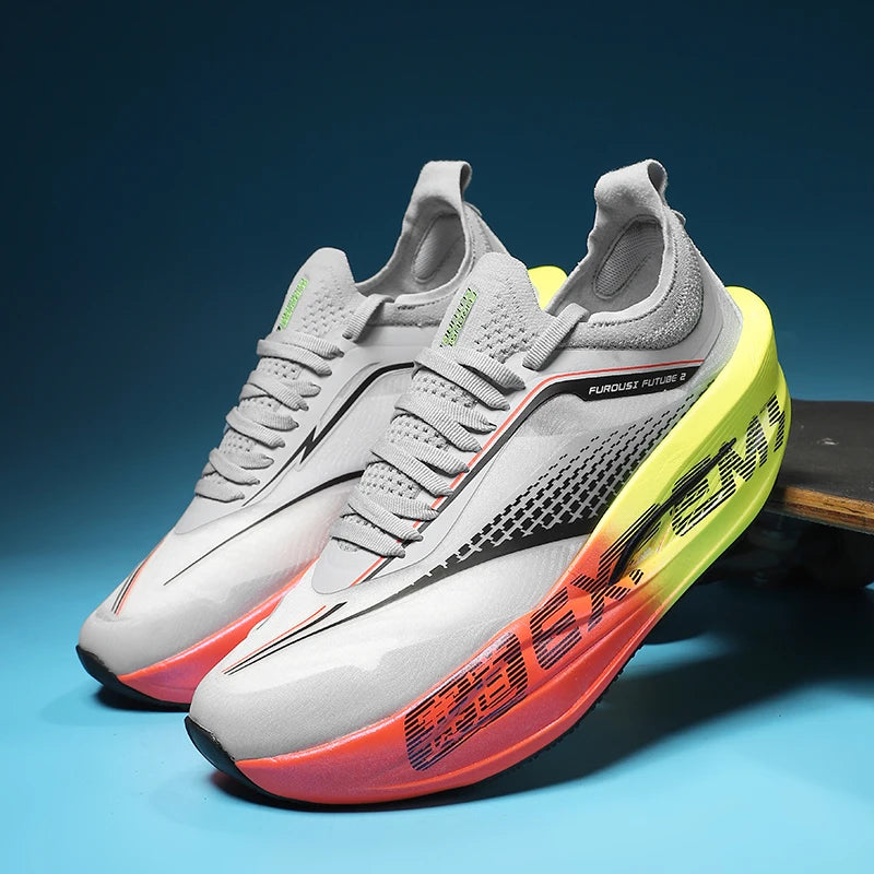 Mens Sports Shoes 2025 New Professional Marathon Breathe Flat Cushioning Lightweight Running Shoes Mesh Original Sneakers Man