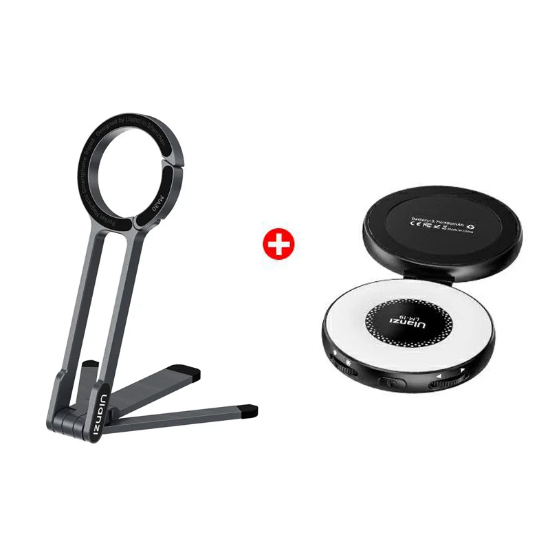 ជើងទម្រទូរស័ព្ទ Ulanzi MA30 Magsafe ជើងទម្រទូរស័ព្ទម៉ាញេទិកពីរជ្រុង សម្រាប់ទូរស័ព្ទ iPhone 16 15 ការធ្វើដំណើរក្រៅផ្ទះ ការផ្សាយផ្ទាល់ Vlog