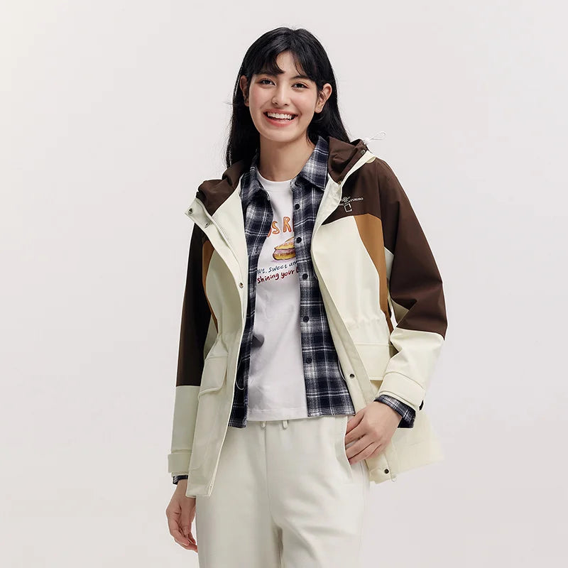 Semir Waterproof Jacket Women 2026 Spring Windproof Stain-Resistant Solid Color Loose Casual Top Stylish Outerwear