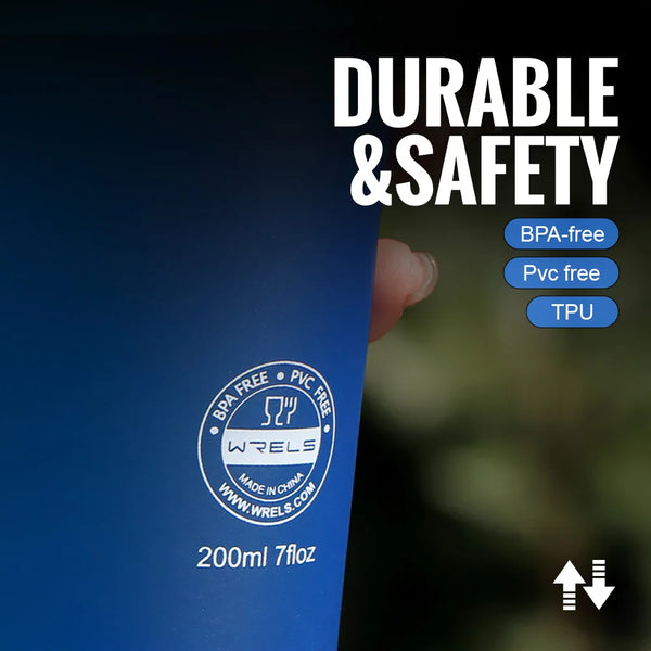 WRELS 200ml Collapsible Cup TPU Running Water Cup Foldable Reusable Protable for Running Climbing Marathon-BPA Free Water Cup