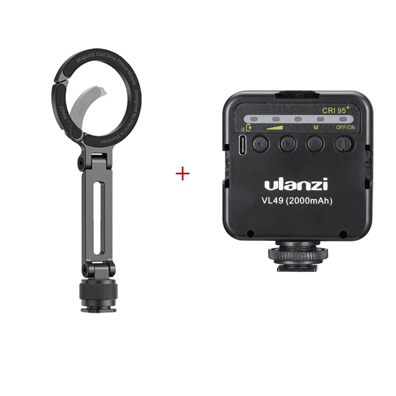 ជើងទ្រទូរស័ព្ទ Ulanzi MA07 Magsafe សម្រាប់កាមេរ៉ា Iphone ភ្ជាប់ជាមួយជើងកាមេរ៉ា Tripod ជាមួយវីស Cold Shoe ទំហំ 1/4" សម្រាប់សម្ភាសន៍ Vlog ផ្សាយផ្ទាល់
