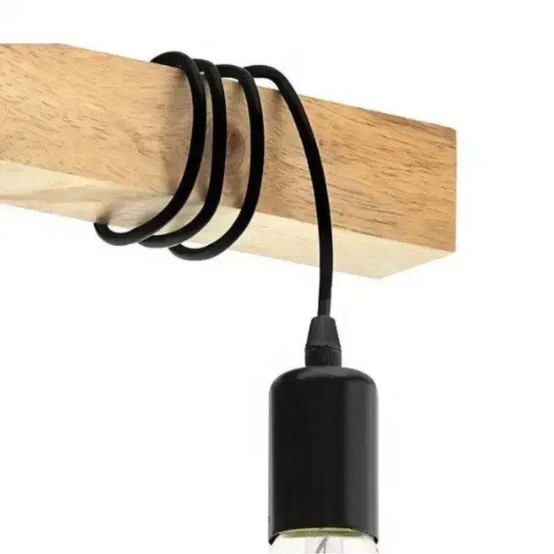 JOYINLED Boho Vintage Retro Pendant Light Wood Winding Ceiling Hanging Lamps for Living Room Dining Room Bedroom Restaurant