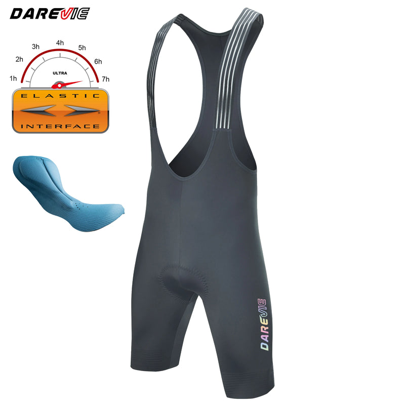 ខោជិះកង់បុរស DAREVIE អ៊ីតាលី Elastic Interface® Sponge Pad Bretelelle ខោជិះកង់បុរស Diamond Leg Gripper