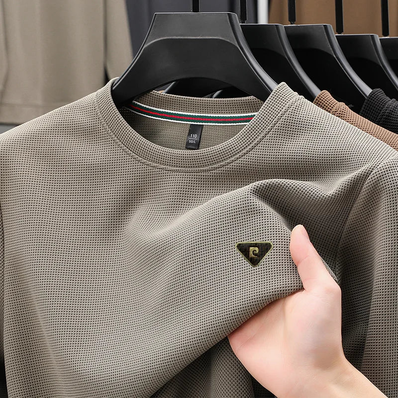 Hot-Selling Man Long-Sleeved Sweatshirt Round Neck Pattern Printing Spring Long-Sleeved T-Shirt Leisure Sports Fashion Mens Wear