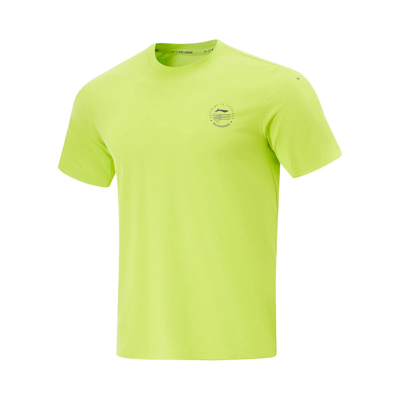 អាវយឺតរត់បុរស Li-Ning AT AIR 100% Polyester 3D FITTING អាវកីឡា LiNing ដែលអាចដកដង្ហើមបាន ATSV083