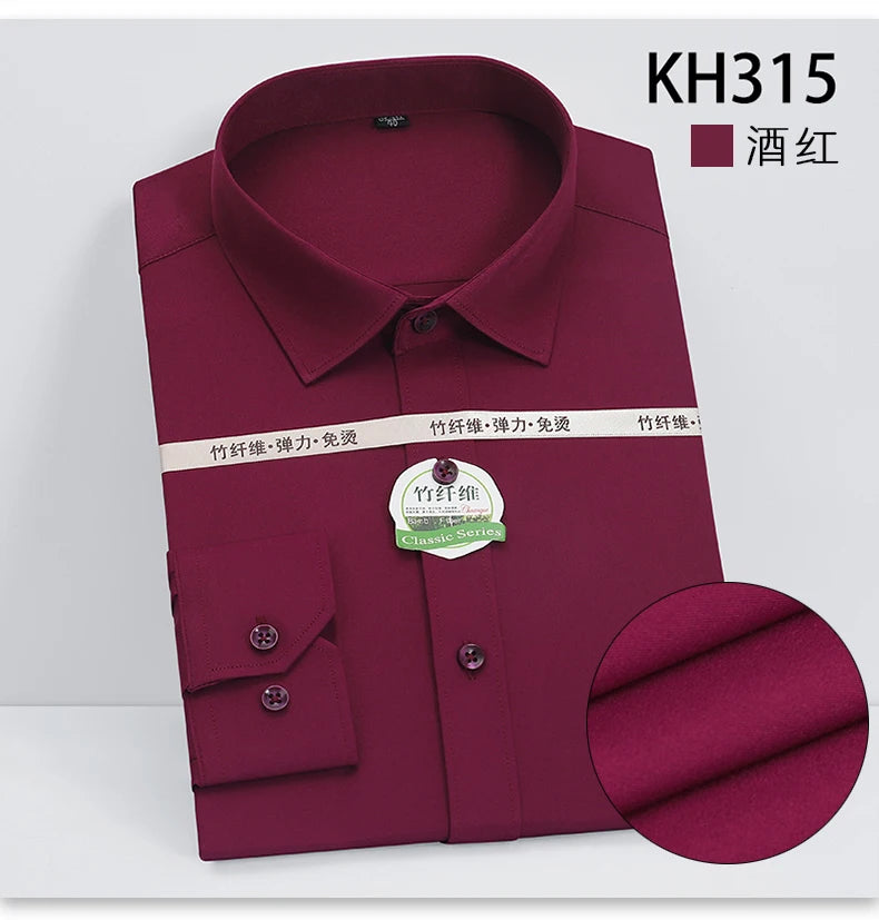 White Men Twill Long Sleeve Shirt,Single Breasted Lapel Asian Size Shirts,Wedding/Business/Office/Casual Tops Camisas,M-8XL 9XL