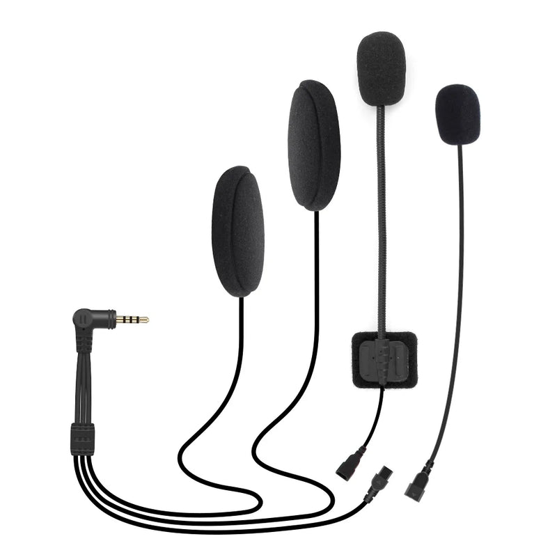 LEXIN LX-B4FM Intercom Headset&Clip Set for Full/Half Helmet with High Quality and Loud Sound Bluetooth Headphone Jack Plug