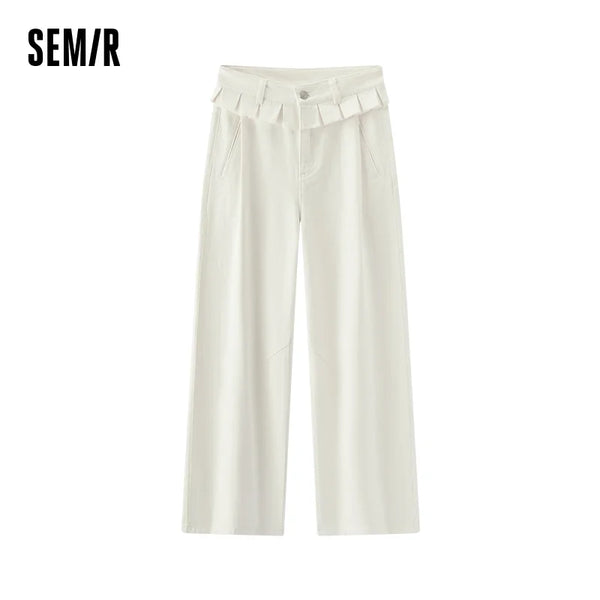 ខោខូវប៊យស្ត្រី Semir 2026 រាងរលុង ជើងធំទូលាយ ស្ទីលទីក្រុង សាមញ្ញ ពាក់ប្រចាំថ្ងៃ ទន់ មានផាសុកភាព