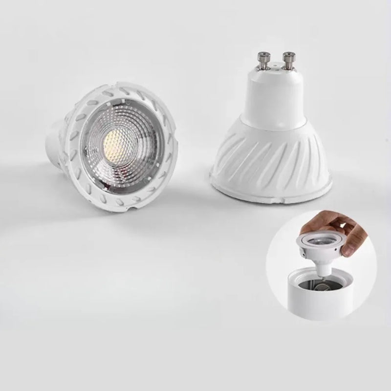 អំពូល LED GU10 1/10 អំពូល 7W 38 ដឺក្រេ ភ្លើង LED គ្មានការភ្លឹបភ្លែតៗ ជំនួសអំពូល LED ហាឡូហ្សែន 50W សម្រាប់ផ្ទះ 3000K 6500K