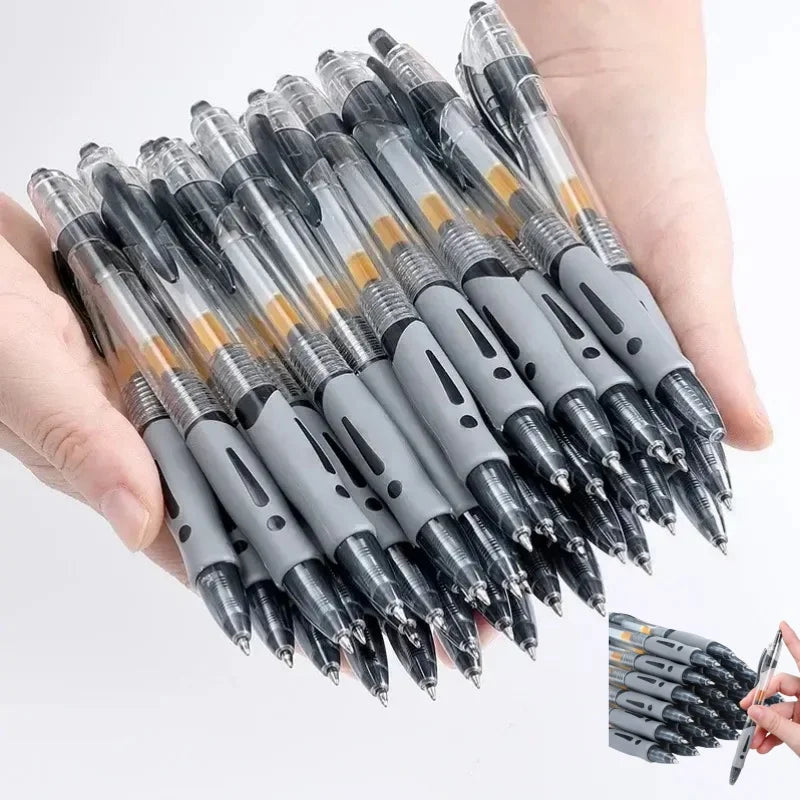5/10pcs Retractable Gel Pen Set Black/Red/Blue Ink Ballpoint Pen Writing Refill Office Supplies School Supplies Stationery Pen