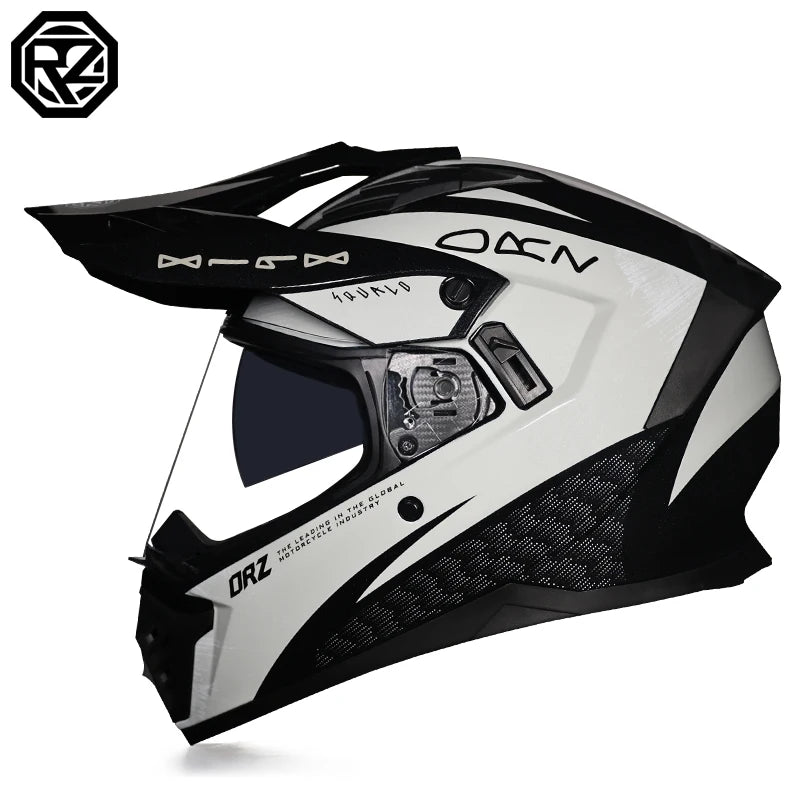 ORZ Dual Sport Motocross Helmet Men Top Quality Motorcycle Helmet Adventure Biker Helmet Off-road Racing Gear