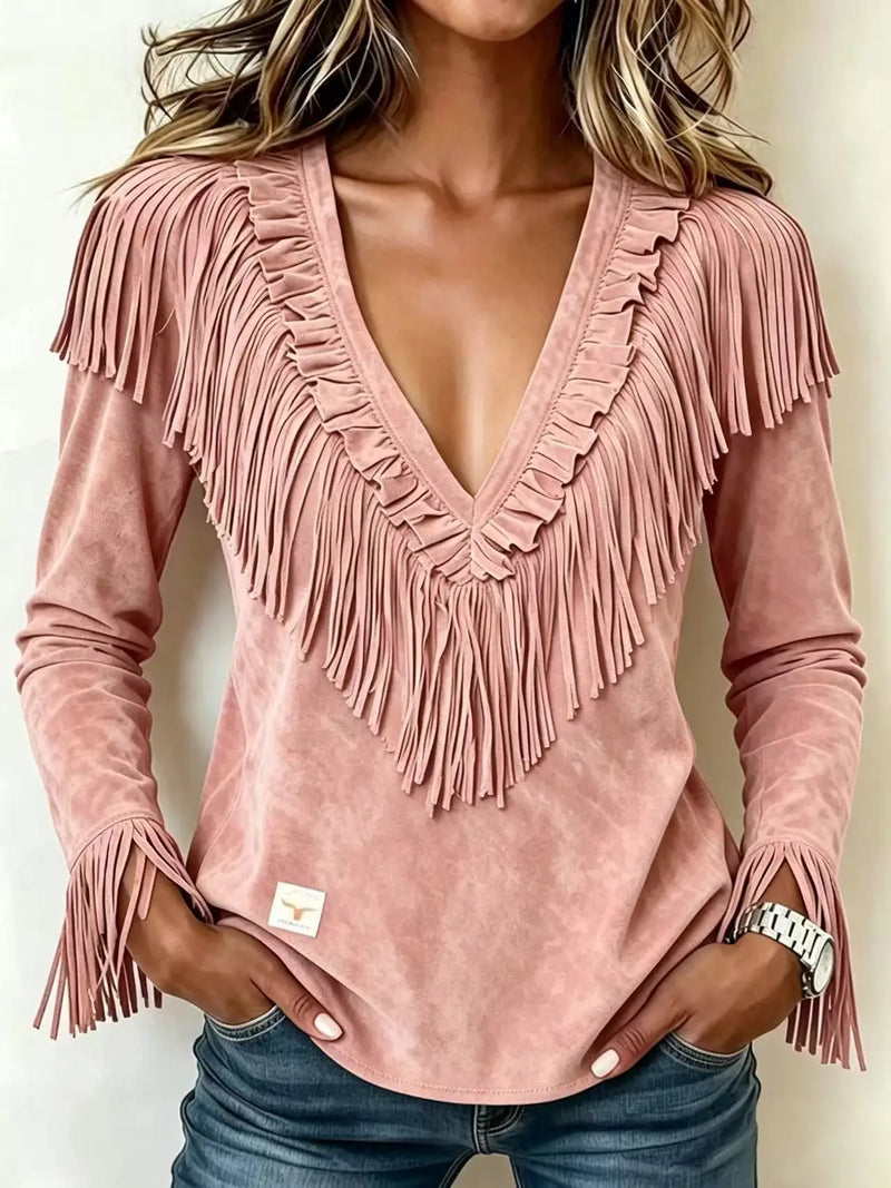 Women's Brown Long-sleeve Collared Shirt with A Slight Stretch, Made of Corduroy Fabric; Available in White or Gray.