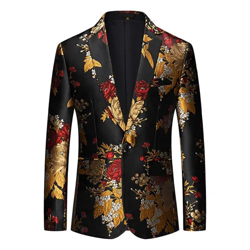 2026 New Men's Silver Sequin Suit Jacket, Fashion Slim Dress Coat, Wedding Party Print Jaqueta Gold Green Blue Terno Masculino.