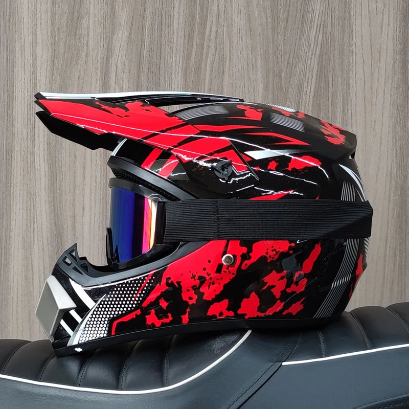 Off Road Motorcycle Helmet DOT Certified Motocross Dirt Bike Helmet ATV MX Downhill Racing Full Face Helmet Casco Moto Capacete