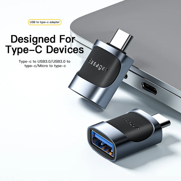 ឧបករណ៍ភ្ជាប់ Essager OTG ប្រភេទ C ទៅ USB មីក្រូ USB ទៅប្រភេទ C OTG USB ទៅប្រភេទ C សម្រាប់ Macbook Xiaomi HUAWEI Samsung OTG Connector