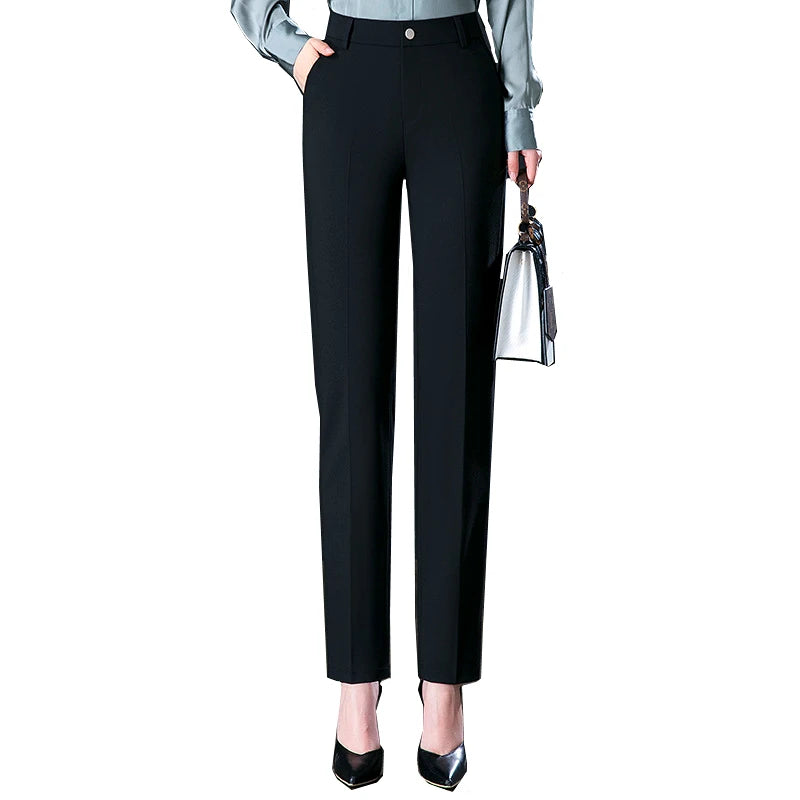 2026 New Women's Suit Pants, Black Gray Khaki Pantalones Spring Female Slim Trousers, Asian Size 26 27 28 29 30 31 32 33