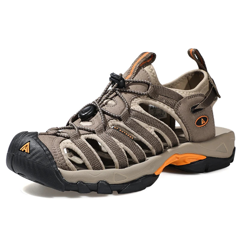 HUMTTO Summer Hiking Shoes Outdoor Sandals for Men Breathable Water Beach Mens Sandals Climbing Quick Dry Trekking Sneakers Man