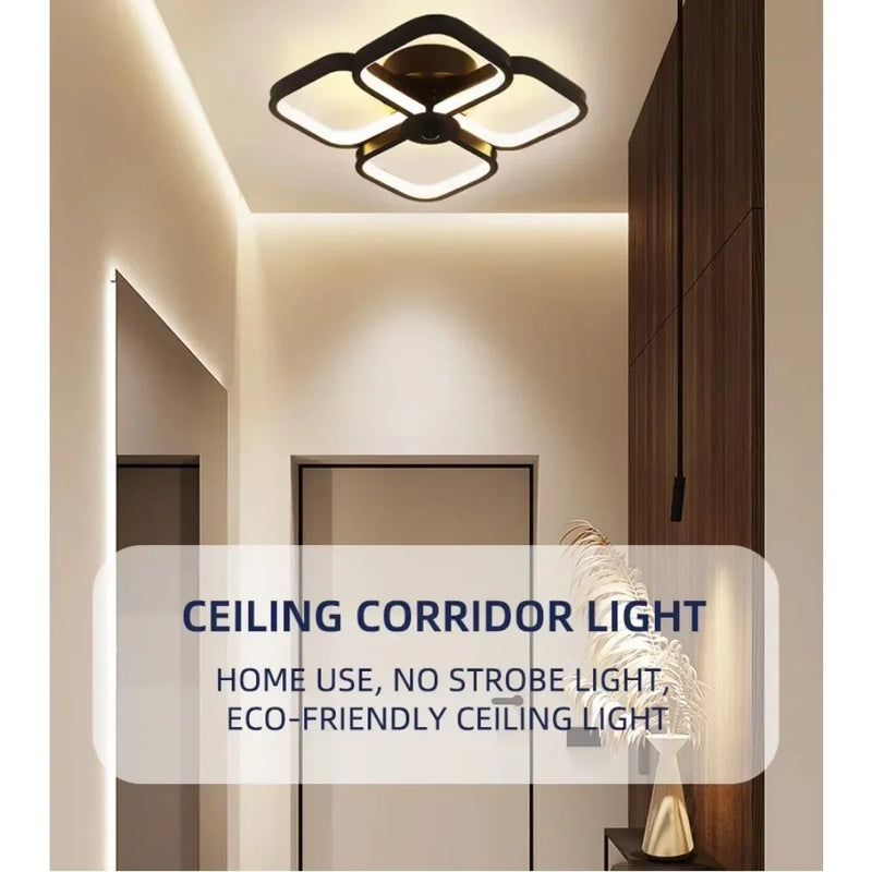 Creative Round Square for Living Room Bedroom Corridor Aisle Balcony Hallway Lighting Lamps Modern Led Ceiling Lights