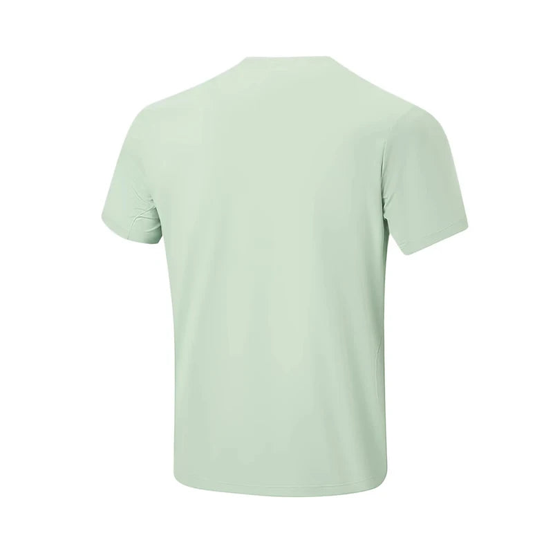 អាវយឺតហ្វឹកហាត់បុរស Li-Ning LN DRY 81% Polyester 19% Elastane ទំហំធម្មតា អាវយឺតដៃខ្លី LiNing មានខ្យល់ចេញចូលបាន ATSW195