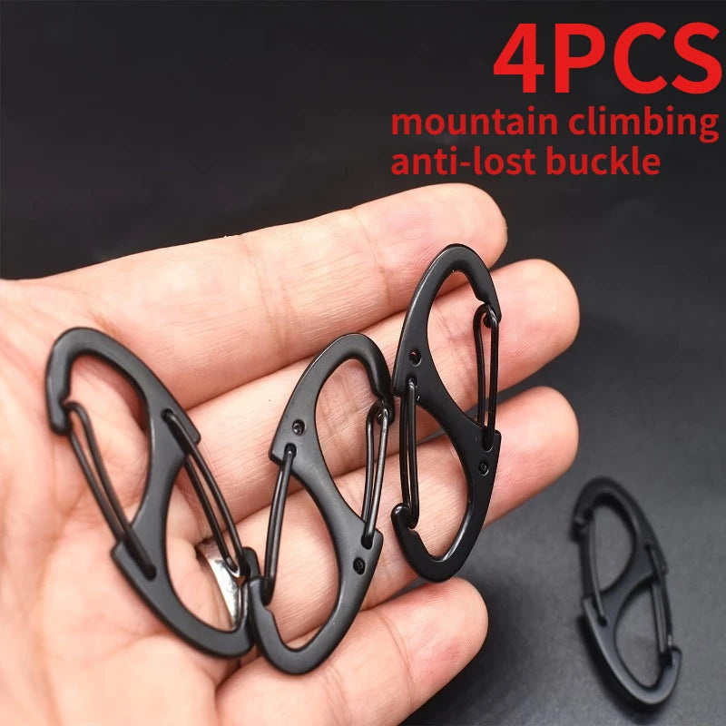 4pcs Climbing Anti-Theft Buckle Zipper LocksHooks,for Backpacks and Bags,Multi-functional anti-theft metal buckle, handbag strap
