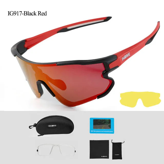 INBIKE Cycling Sunglasses For Men Bicycle Goggles Eyewear Photochromic MTB Road Bike Goggles Sunglasses for Cycling Accessories