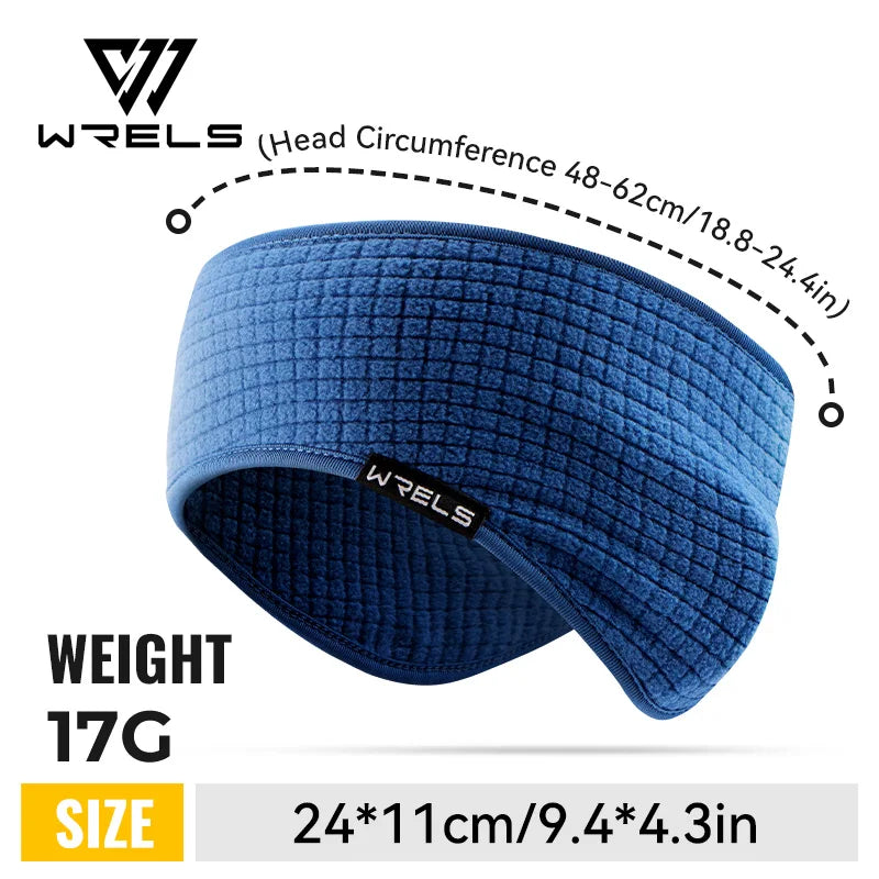 WRELS Winter Fleece Ear Warmer Headband Thermal Moisture Wicking Unisex Ear Muffs for Running Cycling Hiking Ski Outdoor Sports