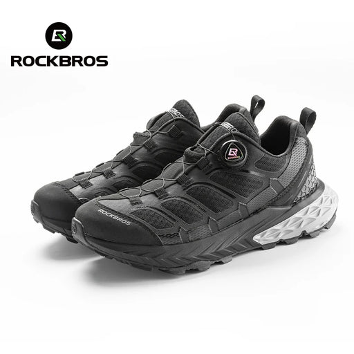 ROCKBROS Sports Shoes Men Cycling Outdoor Activity Footwear Soft Breathable Shoes Women Hiking Climbing Camping Non-slip Sneaker Black