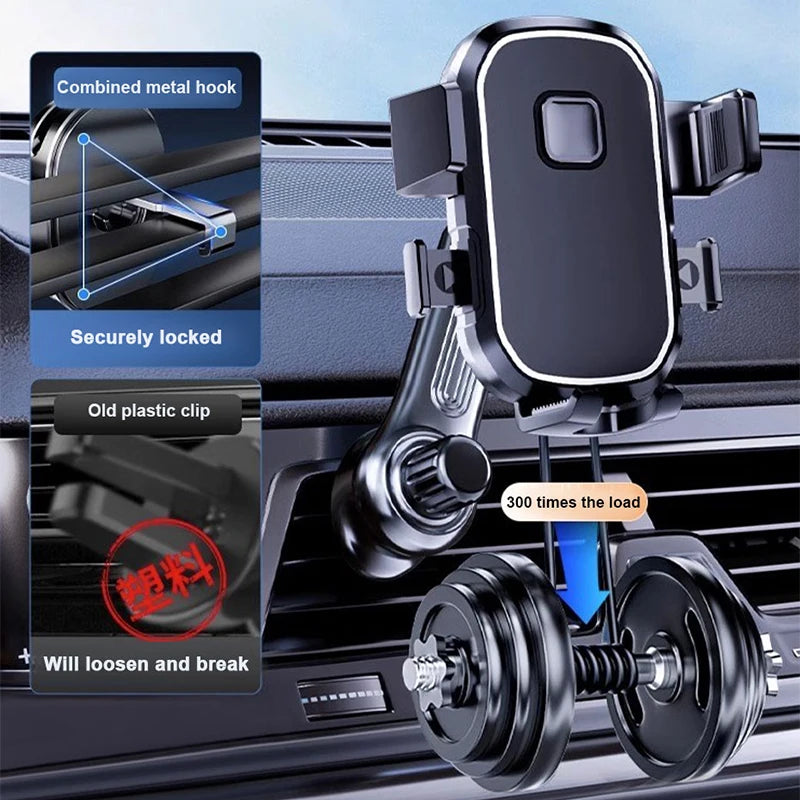 SEAMETAL Universal Car Phone Holder 360 Degree Rotatable Car Air Vent Phone Mount GPS Stand in Car for Iphone Xiaomi Huawei