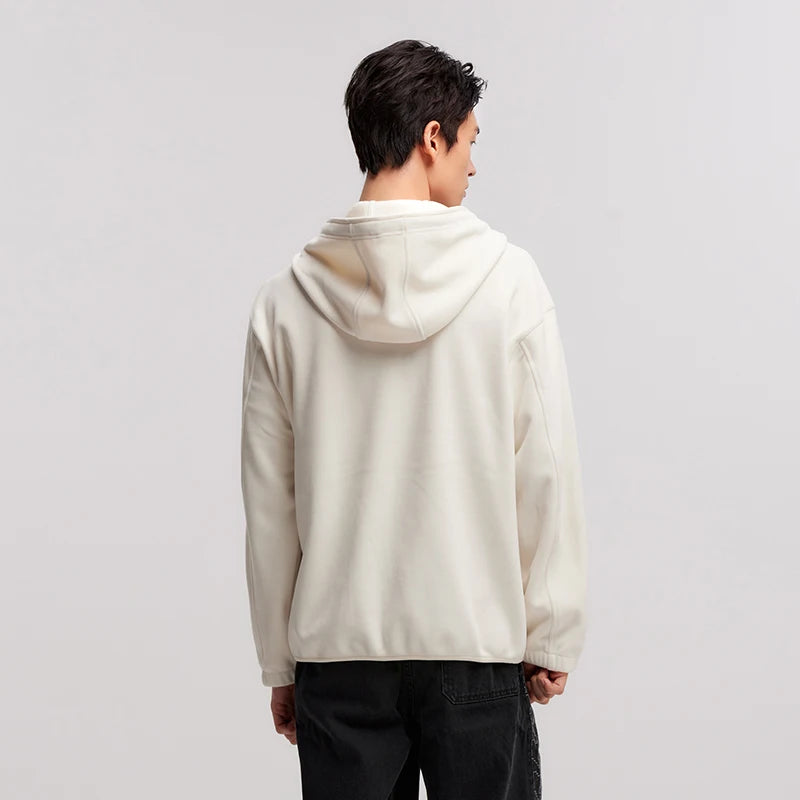 Semir Fleece Hoodie Pullover Relaxed Fit Men 2025 Winter Warm Comfortable Half Zip Casual Basic Style Daily Sweatshirt