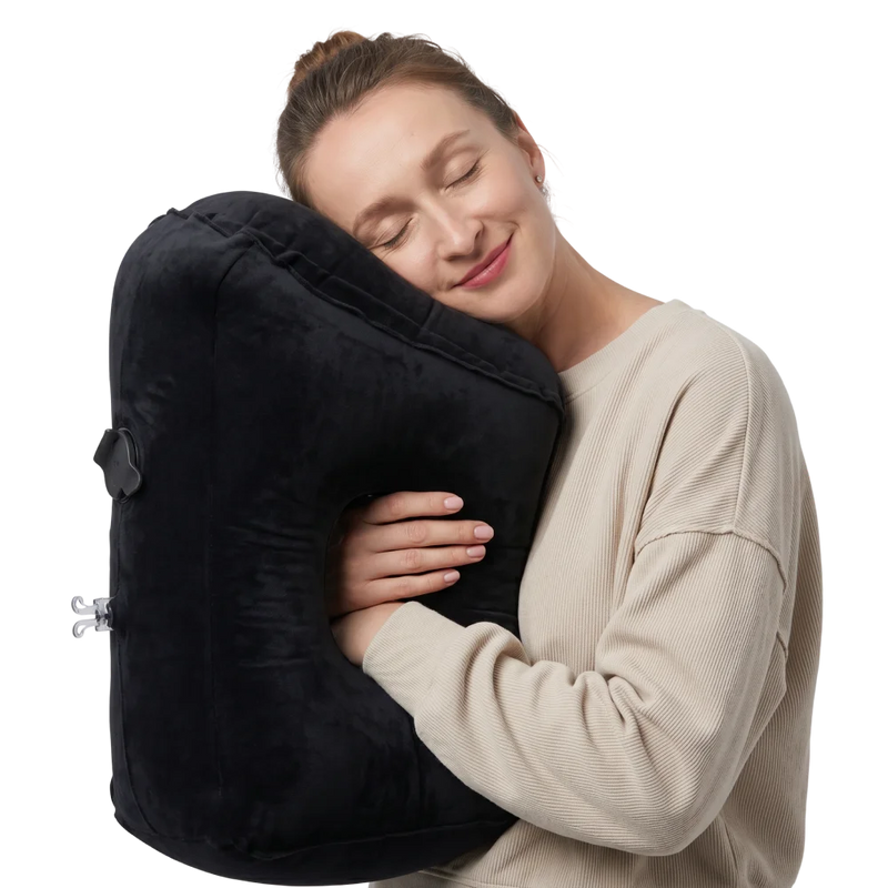 FLEXTAIL X VOLLYC EZY Travel Kit – Better Sleep Anytime Anywhere Inflatable Pillow Set for Airplane, Car, Train, Bus, Office