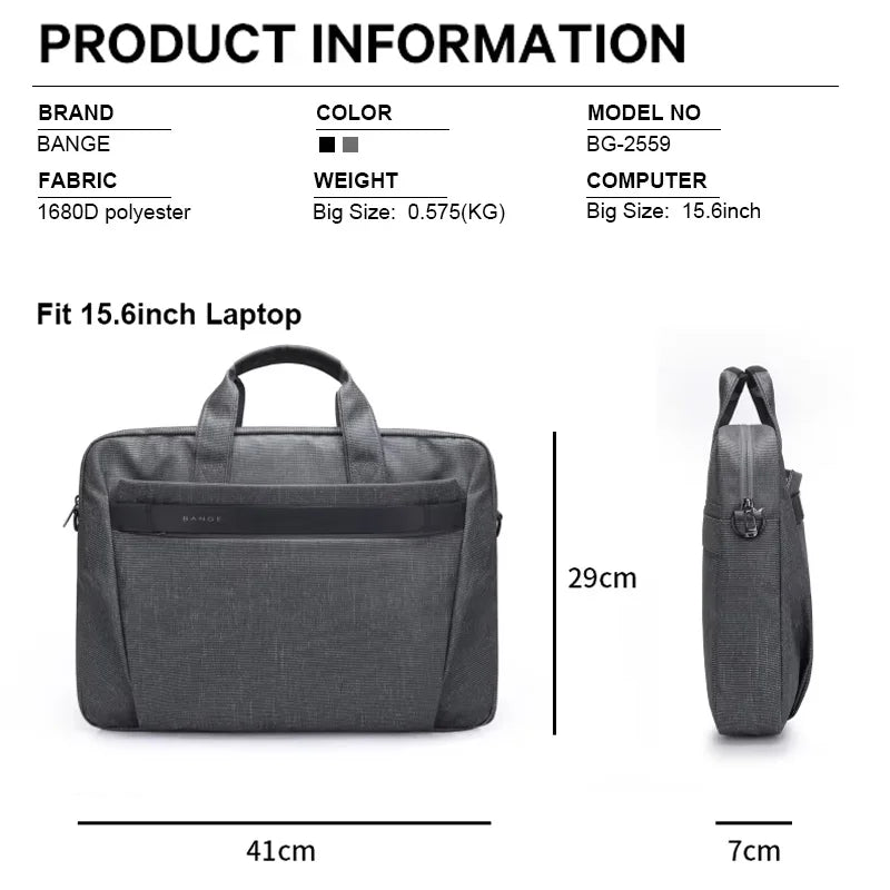 BANGE Laptop Bag Sleeve Case Shoulder HandBag for M3 M4 14 15 15.6 17 inch Macbook Air Pro 13.3 Huawei Dell Notebook Briefcases