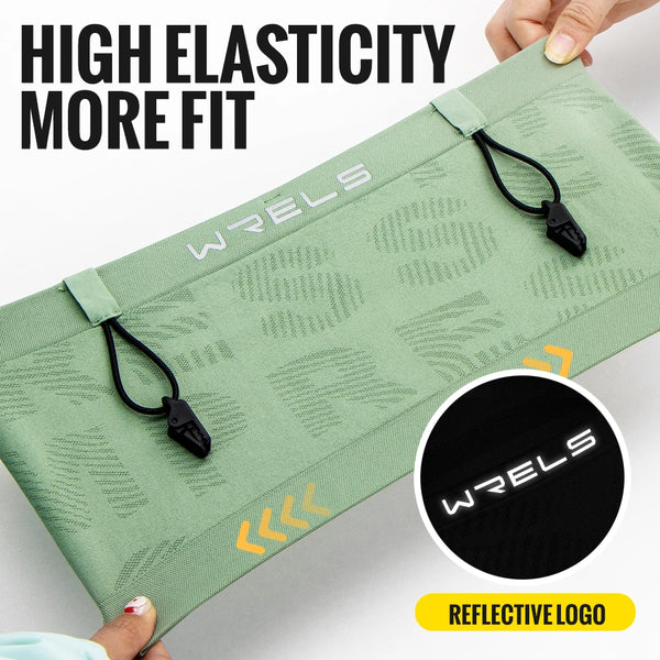 WRELS Woven Elastic Sports Waist Bag Pack Belt Hydration Waist Pack Ultralight Waist Bag Phone Holder for Outdoor Trailing Run