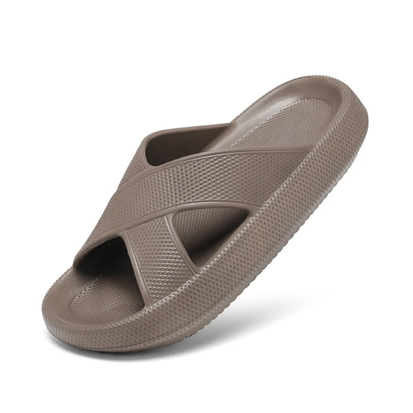 Summer Unisex Thick Soles Platform Slippers EVA Soft Comfortable Slides Slippers Anti Slip Lightweight