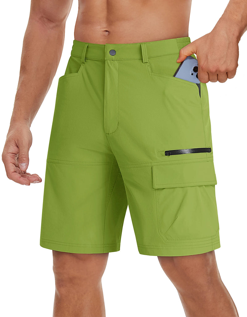 TACVASEN Summer Quick Drying Nylon Work Shorts Mens Casual Hiking Cargo Shorts Lightweight Outdoor Fishing Short Pants