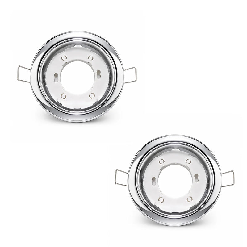 ចង្កៀងពិដាន JOYINLED 1/2/6PCS GX53 LED Downlight ស៊ុមសម្រាប់ដាក់ចង្កៀងពិដានរាងមូល ទំហំ 105mm សម្រាប់ដាក់ចង្កៀង ពណ៌ខ្មៅ
