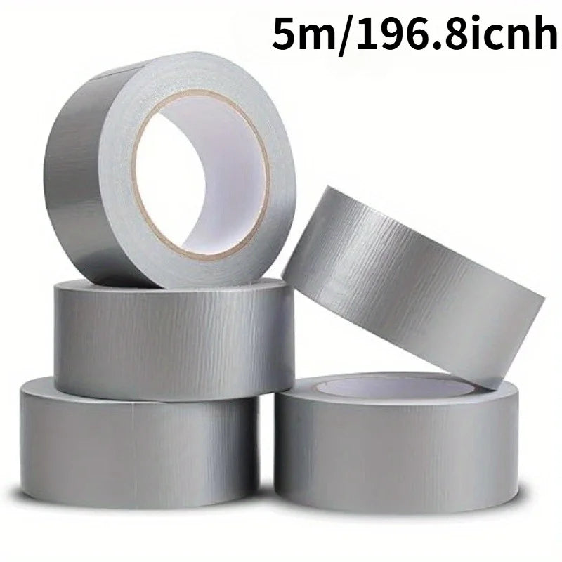 Heavy-duty Silvery Pipeline Tape,Easy to Tear,Strong Adhesive,for Tent,Pipeline Repair,Length 196.85inch,393.70inch,787.40icnh