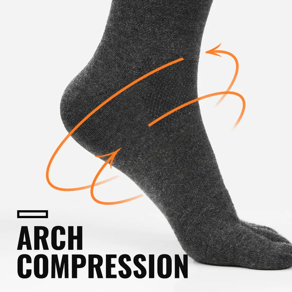 WRELS 1/2/3 Pairs Merino Wool Toe Socks Athletic Running Five Finger Socks Sports Ankle Durable Blister Prevention Hiking Socks
